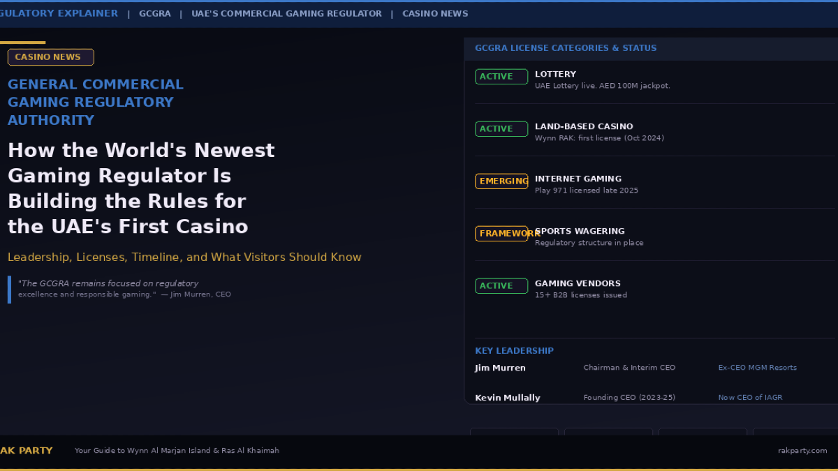The GCGRA Explained: How the World's Newest Gaming Regulator Is Building the Rules for the UAE's First Casino